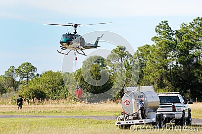 Firefighter Liftoff Editorial Stock Photo