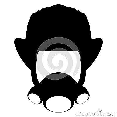 Firefighter Mask silhouette. Helmet of a firefighter Vector Illustration