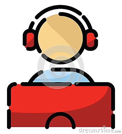Firefighter support, icon Vector Illustration