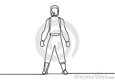 Firefighter use safety uniform with minimalist design isolated in one white background Vector Illustration