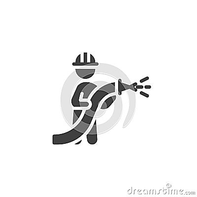 Firefighter worker profession avatar vector icon Vector Illustration