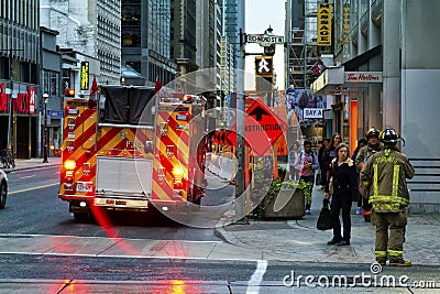 Firefighters on the scene Editorial Stock Photo