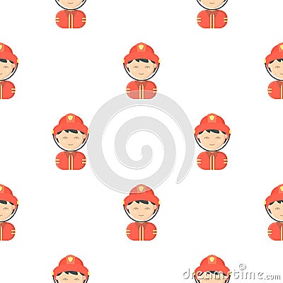 Fireman cartoon icon. Illustration for web and mobile design. Vector Illustration