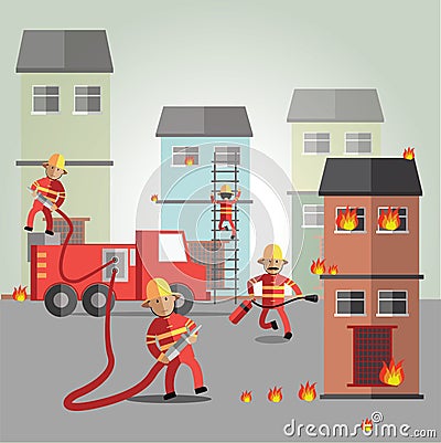 Fireman eps10 format Vector Illustration