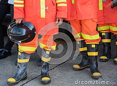 fireman gear Stock Photo