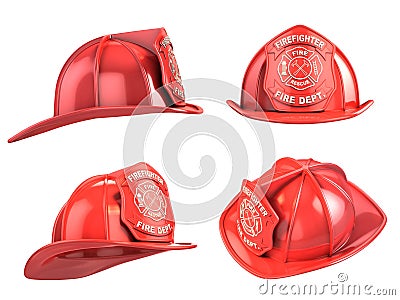 Fireman helmet Cartoon Illustration