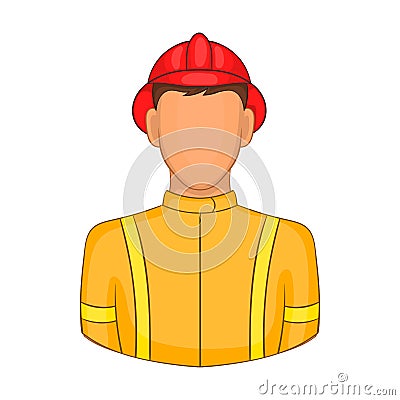 Firemen icon in cartoon style Stock Photo