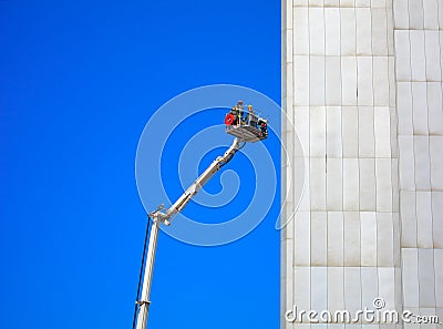 Firemen Rescue Mission Stock Photo