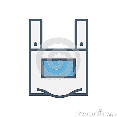 Fireproof cloth icon Vector Illustration