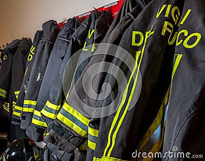 Fireproof suits Stock Photo