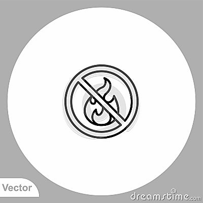 Fireproof vector icon sign symbol Vector Illustration