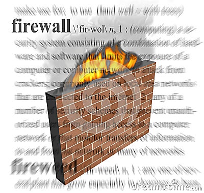 Firewall Cartoon Illustration