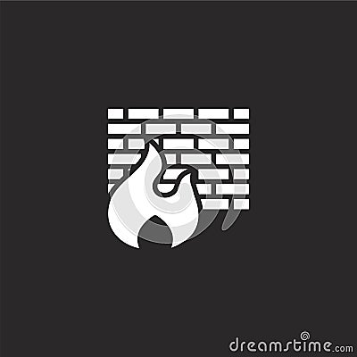 firewall icon. Filled firewall icon for website design and mobile, app development. firewall icon from filled cyber security Vector Illustration