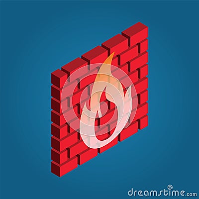 Firewall icon Vector Illustration