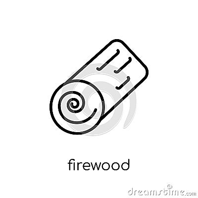 Firewood icon from Camping collection. Vector Illustration