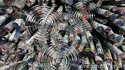 Firewood Logs Nature Abstract Art Stock Photo