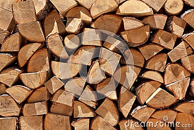 Firewood pile Stock Photo