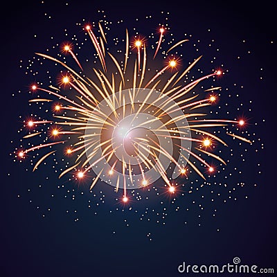 Firework bursting sparkle background Vector Illustration