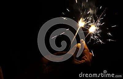 Firework Celebration on Diwali Festival Stock Photo