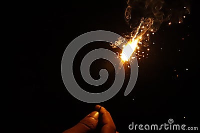 Firework Celebration on Diwali Festival Stock Photo