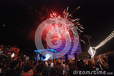 Firework celebrations Editorial Stock Photo