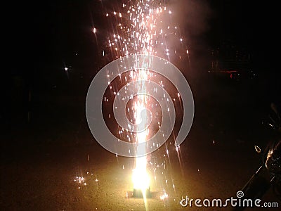 Firework on DIWALI NIGHT Stock Photo