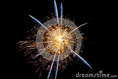 Firework Feather Starburst Stock Photo