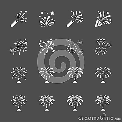 Firework icon set 7, vector eps10 Vector Illustration