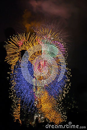 Firework in japan Stock Photo