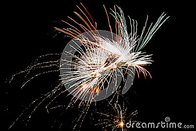 Firework Light Trails Stock Photo