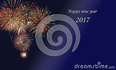 Firework at new years 2017 Stock Photo