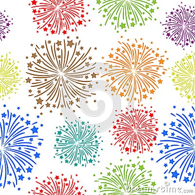 Firework seamless Vector Illustration