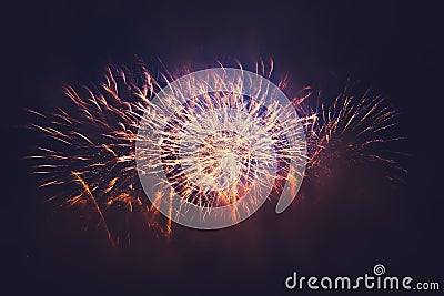 Firework show on new years eve. Fireworks Stock Photo