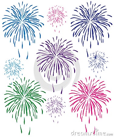 Fireworks Vector Illustration