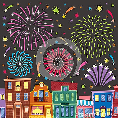 Fireworks Vector Illustration