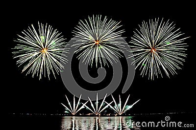 Fireworks bursting Stock Photo