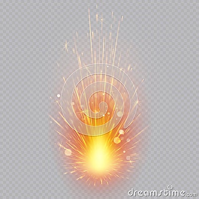 Fireworks effect. Flying sparks. Magic motion. EPS 10 Vector Illustration