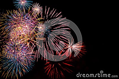 Fireworks exploding Stock Photo