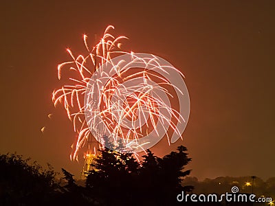 Fireworks on the Guy Fawkes Night Stock Photo