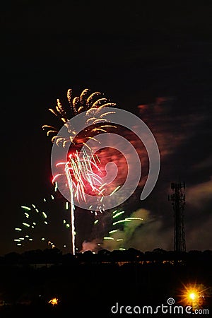 Fireworks in Tampa Stock Photo