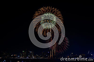 Fireworks international Fastival Editorial Stock Photo