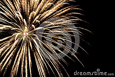 fireworks on an isolated black background for your best design ideas. Stock Photo