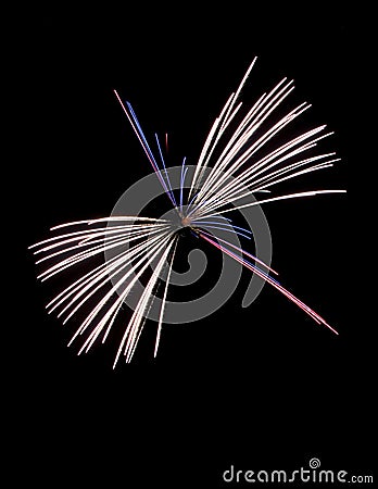 Fireworks isolated. Fireworks dragonfly. Celebration concept Stock Photo