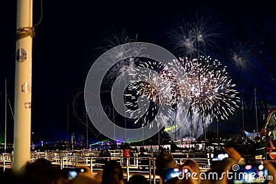 Kieler Woche (Kiel Week) Fireworks 2 Editorial Stock Photo