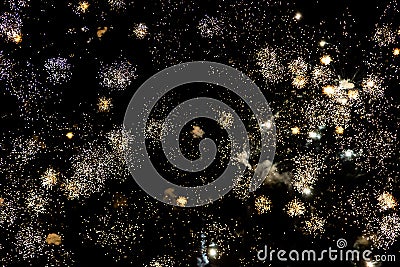 Fireworks lightng up the night sky Stock Photo