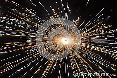 Fireworks the mark of celebrations Stock Photo