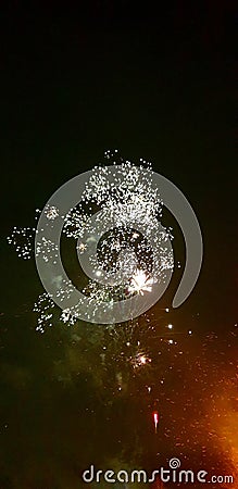 Fireworks night, explosion of colour Stock Photo
