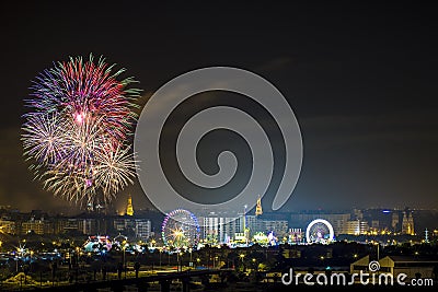 Fireworks parties Stock Photo