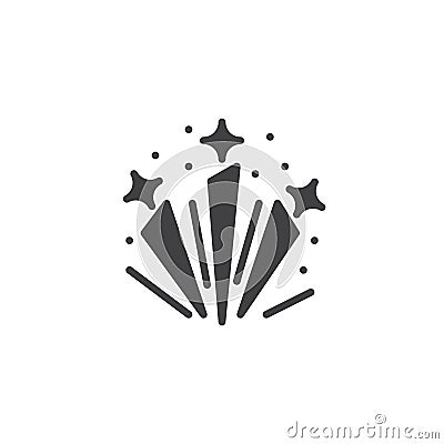 Fireworks stars explosion vector icon Vector Illustration