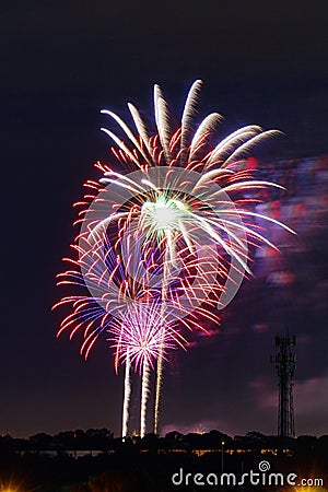 Fireworks in Tampa Stock Photo